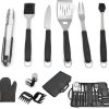 JSEIAJB Household Stainless Steel Grill Set Cloth Bag Grill Set 6-Piece BBQ Combination Barbecue Tool Set 3