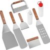 Stainless Steel Barbecue Plate Food Tongs Grill Griddles BBQ Tools Set Outdoor Cooking Accessories Prep Serve Grilling Pan 3