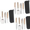 BESPORTBLE 3 Sets Grill Scraper BBQ Tool Kit Accessories Outdoor Grill Fork Tong Stainless Steel BBQ Tools