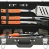 Mr. Bar-B-Q 94006Y 20-Piece Rubber Grip Set in Black Attache Case