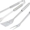 7pcs Stainless Steel BBQ Tool Set Grill Accessory Kit Outdoor Barbecue Tools Food Clip Portable Barbecue Kit 3