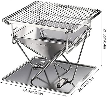 Portable Stainless Steel BBQ Grill Folding BBQ Grill Outdoor BBQ Grill Camping Picnic Barbecue Tool Barbecue Accessories 2 Portable Stainless Steel BBQ Grill Folding BBQ Grill Outdoor BBQ Grill Camping Picnic Barbecue Tool Barbecue Accessories - Image 2