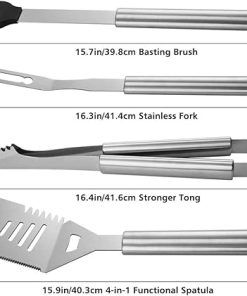 27 PCS New Wholesale Luxury Stainless Steel BBQ Barbecue Grill Accessories Tools Set with Case 2