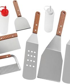 Mikikit 1Set Barbecue Grill Tool Heavy Duty Utensils with Ergonomic Design Portable BBQ Accessories for Camping and Picnics Resistant and Durable