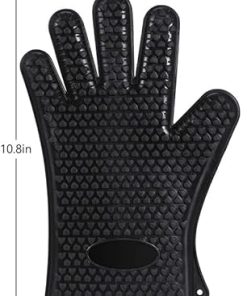 1Pcs Oven Mitts Baking Gloves Heat Resistant Silicone Glove Kitchen Thicken Barbecue Oven Cooking Glove BBQ Grill Gloves 2