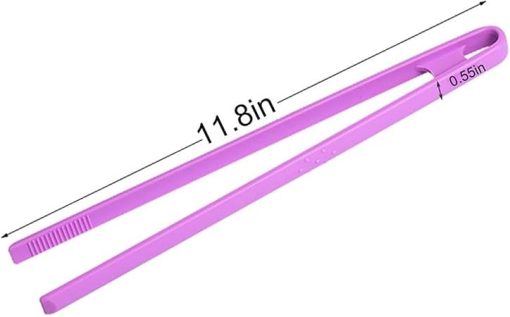 Bag Clips for Food Food Grade Silicone Kitchen Tongs Long Handle Nonslip Silicone Barbecue Tongs Serving Tongs BBQ Tools Accessories Tongs - Image 2