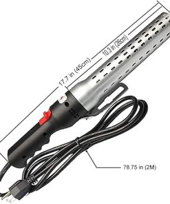 Grill Charcoal Lighter Fire Starter Wood Burning Fireplaces and Fire Pits Electric Chimney Charcoal Starter,BBQ Fire Starter Electric Charcoal Grill Lighter Igniter for Barbeque (Silver) 2