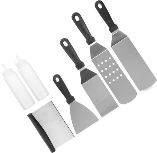 Men's Grill Sets Bbq Utensils Stainless Steel Griddle Scraper Cooking Accessories Outdoor Grilling Tool Kit