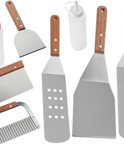 BBQ Spatula Set Grilling Utensil Set Griddle Grill Tools Heavy Duty BBQ Accessories Outdoor Camping