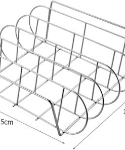 Stainless Steel Rib Rack Bbq Grilling Stand Sturdy Outdoor Barbecue Tool for Roasted Ribs Durable Resistant Design for Easy Cleaning and Use 2