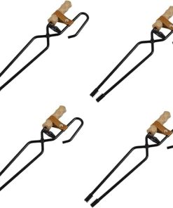 BESPORTBLE 4pcs Camping Tools Bbq Fire Clip Fire Pit Tongs for Outdoor Use Portable Durable Non-slip Ergonomic Handle