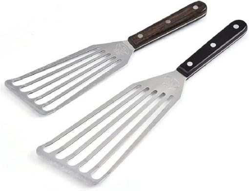 OUSIKA DOUBA Stainless Steel Slotting and Spatula with Wooden Handle Kitchen Tools BBQ Accessories BBQ Utensils Barbecue