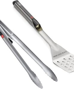 Grill Light Grilling Essential Combo Gift Set: LED Light Spatula, Tongs & Bonus GrillMat - Personalized, Engraved