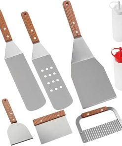 8pcs Grilling Tool Set Heavy Duty Stainless Steel Utensils Set for Outdoor Cooking