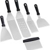 Stainless Steel Grill Utensil Set BBQ Accessories 4-Piece Grilling Tools Portable Camping Cooking Kit Anti-Slip Handle 3