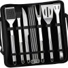 BBQ Grill Outdoor Stainless Steel BBQ Grill Folding Black Portable Briefcase Barbecue Collapsible Accessories for Home Park Use Mini Pocket BBQ 3