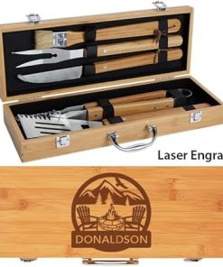 Personalized BBQ Set, BBQ Grilling Set with 10 Tools, Engraved Grill Set, Custom BBQ Set Best Gift for Dad, Husband, Best for Camping 2