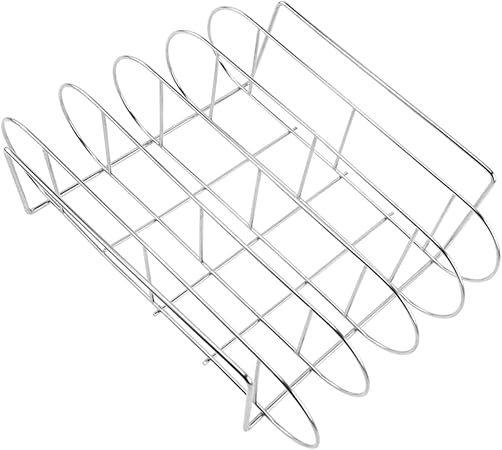 HANABASS Rib Rack for Grilling Stainless Steel Bbq Rib Rack Picnic Camping Baking Cooking Tool HANABASS Rib Rack for Grilling Stainless Steel Bbq Rib Rack Picnic Camping Baking Cooking Tool
