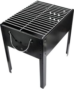 JSEIAJB Bbq Grill Stainless Steel Four-legged Rectangular Barbecue Grill Bbq Accessories for Outdoor Camp Picnic