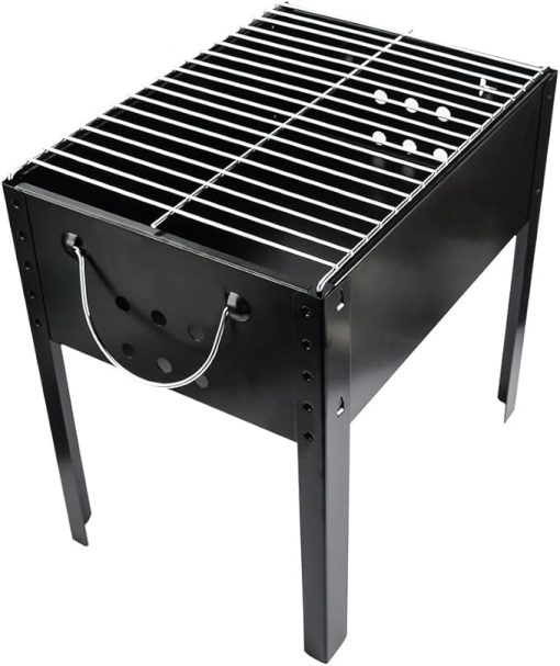 JSEIAJB Bbq Grill Stainless Steel Four-legged Rectangular Barbecue Grill Bbq Accessories for Outdoor Camp Picnic