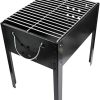 Yardwe 1Pc Stainless Steel Bbq Grill Basket Durable Barbecue Mesh for Even Heating for Outdoor Camping and Grilling Activities for Corn Chicken Pork Ribs and More 4