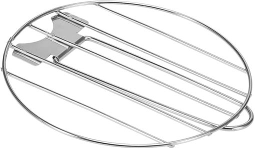 BBQ Accessories Grill Net Stainless Steel BBQ Grill Net with Foldable Handle for Outdoor Camping Picnic Wood Stove Use - Image 2