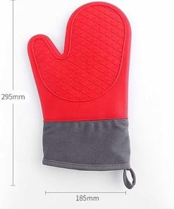Silicone Microwave Gloves BBQ Gloves Piece Oven Baking Hot Pot Mitts Heat Resistant Kitchen Baking Cooking 2