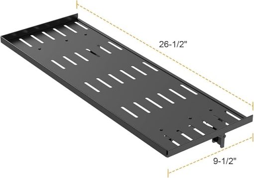 BBQ-PLUS Folding Shelf for Pit Boss 700 Classic Pellet Grill,Powder Coating Steel Front Folding Shelf Grill Accessories for Pit Boss with Screws,26-1/2 x 9-1/2 Inches - Image 2