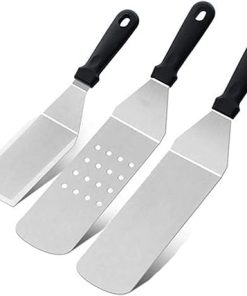 BBQ Grill Accessories, Stainless Steel BBQ Tools Set Grilling Kit for Smoker Kitchen Camping 3 Pcs