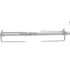 GagalayoOutdoor Electric Rotisserie Grill Kit Large Rotisserie Spit Roaster Grill Rod BBQ Rotisserie Kit Stainless Steel BBQ Gril with 110V Electric Motor for Outdoor Pig Rotisserie Campfire Barbecue 2