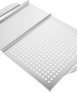 Non-stick Bbq Plate Handle Square Grill Pan Outdoor Grill Topper Easy Clean Stainless Steel Grilling Accessories