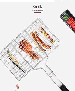 BBQ Grill Outdoor BBQ Grill Mat Reusable Barbecue Mesh Clip Mat Non-Stick Kitchen Cooking Grilling Mat Liner Outdoor BBQ Accessories 2
