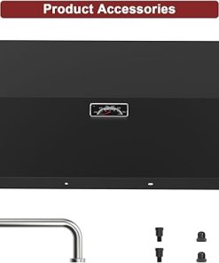 Upgrade Hinged Lid for Blackstone 22 Inch Omnivore Griddle 1666(2024 Model) 1666AZ 1813 2203 2271 2205 2020 Griddle Hard Cover, Grill Hood Flat Top with Thermometer for Blackstone Original 22 Inch 2