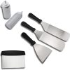 MaGiLL Outdoor BBQ Tools Set Accessories Kit Griddle Grilling Tools Spatulas Set Stainless Steel Grill BBQ Spatula Kit 4