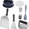 19-Piece BBQ Tool Set, Multifunctional Portable Accessories Kit with Wooden Handle, Stainless Steel Grilling Tools 3