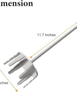 3 Inch Stainless Steel Pork Puller Used with Standard Hand Drill,with Stainless Steel T Meat Hooks and Food Flipper Turner Hooks,BBQ Cooking Utensil Tool Accessories 2