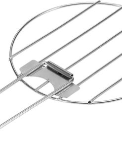 BBQ Accessories Grill Net Stainless Steel BBQ Grill Net with Foldable Handle for Outdoor Camping Picnic Wood Stove Use