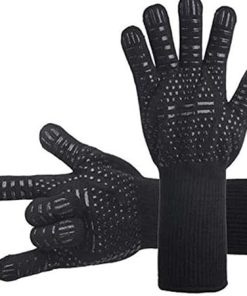 Silicone Cotton Barbecue Mitten Cooking Work Heat-Resistant Mitt