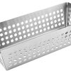 Rectangular Grill Basket Non-Stick Grilling Dish Thicken Grill Pan BBQ Accessory for Grilling Vegetable Fish Meat