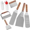 BBQ Tools Kit 12pcs Stainless Steel Barbecue Tools with Brush Knife Fork Clamp and Skewer Compact Storage Bag Included 4