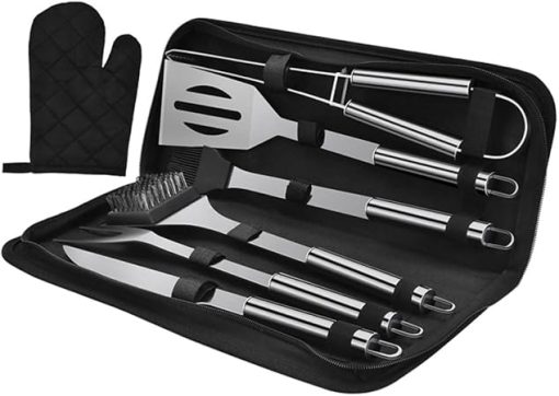 Happyyami Grill Set BBQ Tools Easy to Store BBQ Spatulas Perfect for Camping and Foodies