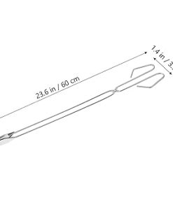BBQ Grill Accessories Stainless Steel Garbage Pliers Scissor Tongs Trash Pickup Stick Clamp for Outdoor Use 2
