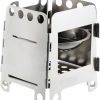Outdoor Portable Camping Hiking Stainless Steel Card Wood Stove Wild Backpack Chain Stove