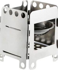 Outdoor Portable Camping Hiking Stainless Steel Card Wood Stove Wild Backpack Chain Stove