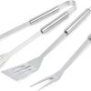 7pcs Stainless Steel BBQ Tool Set Grill Accessory Kit Outdoor Barbecue Tools Food Clip Portable Barbecue Kit 4