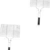 barbeque grill outdoor,1pc Grill Outdoor Outdoor Griddle Accessories Portable Charcoal Grill BBQ Fish Rack Shrimp Grilling Rack Outdoor Baking Tray Barbecue BBQ Net Stainless Steel Barbecue Grill Corn