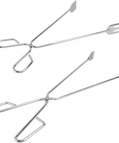 2Pcs Long Clamp Heavy Duty Charcoal Tongs for Outdoor Grilling Ergonomic Design for Lengthened Firewood Tweezers for Home Parties