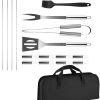 Stainless Steel Grill Tool Set, 5-Piece Grill Accessories Set, Outdoor Cooking Grill Tools, Portable and Durable Grill Set, Grill Gift Set 4