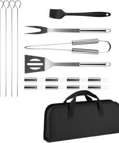 Stainless Steel BBQ Tools Set Barbecue Grilling Utensil Accessories Camping Outdoor Cooking Tools Kit BBQ Utensils