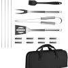 Stainless Steel BBQ Tools Set Barbecue Grilling Utensil Accessories Camping Outdoor Cooking Tools Kit BBQ Utensils